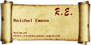 Reichel Emese névjegykártya